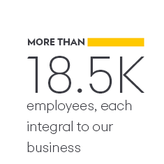 More than 18.5K employees